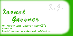 kornel gassner business card
